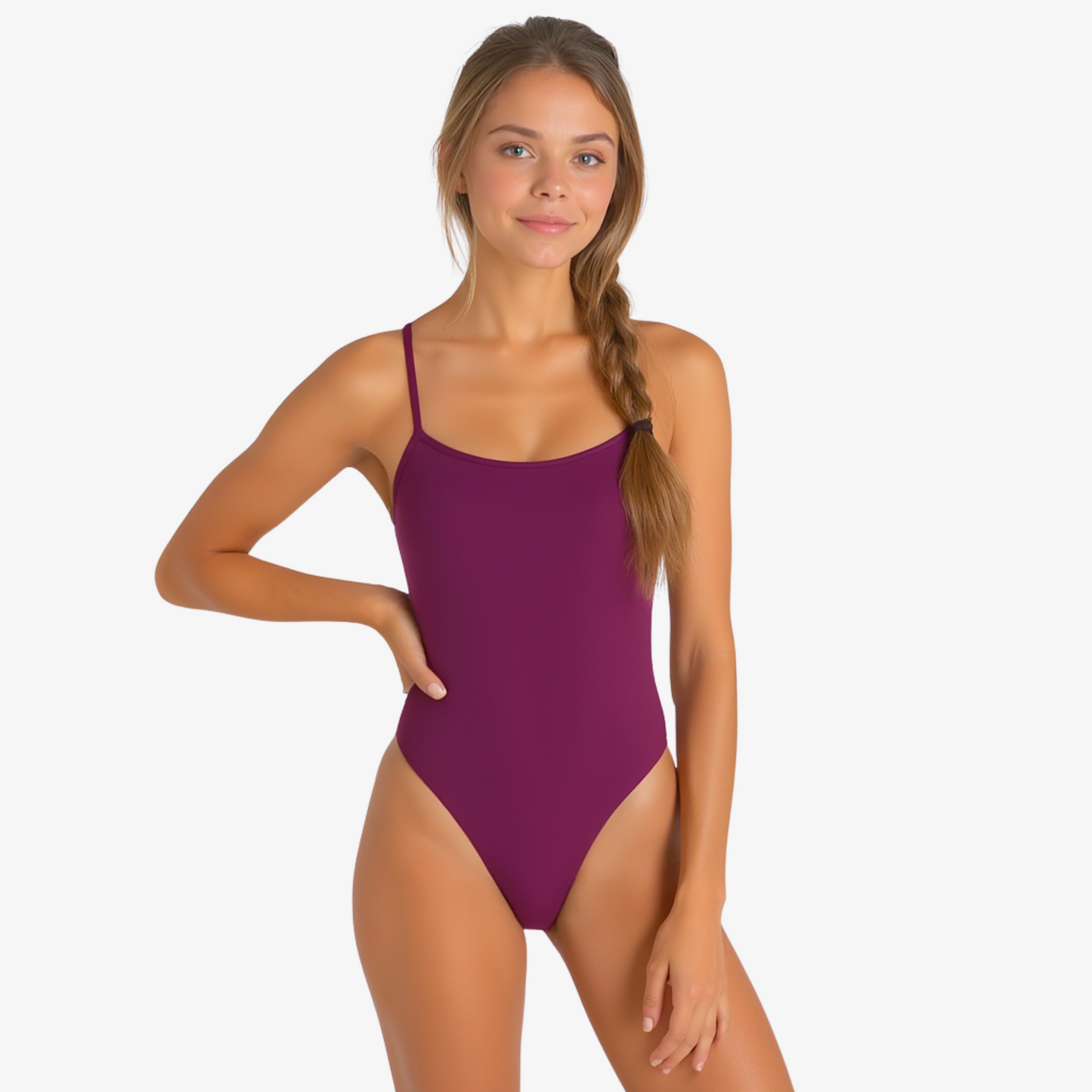 Norca Merlot Tie-Back Performance Training Swimsuit