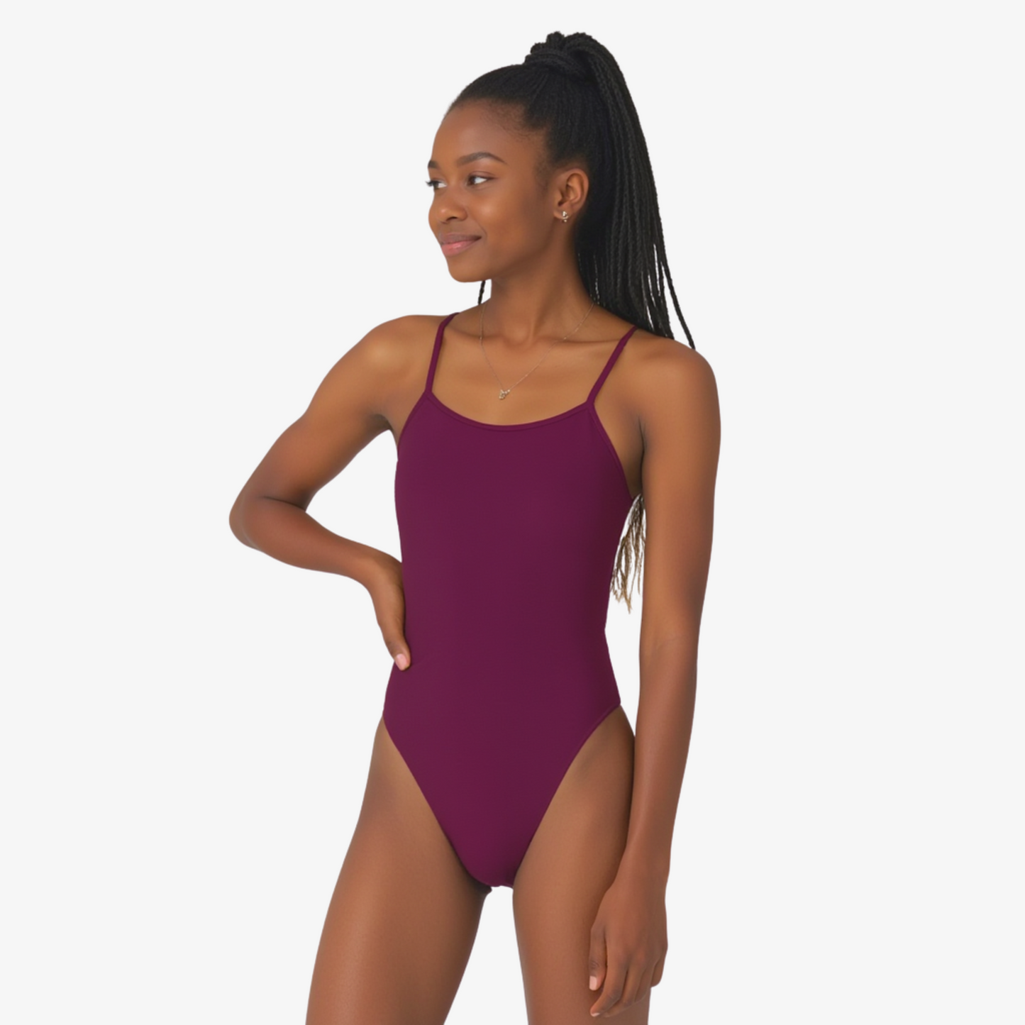 Norca Merlot Tie-Back Performance Training Swimsuit