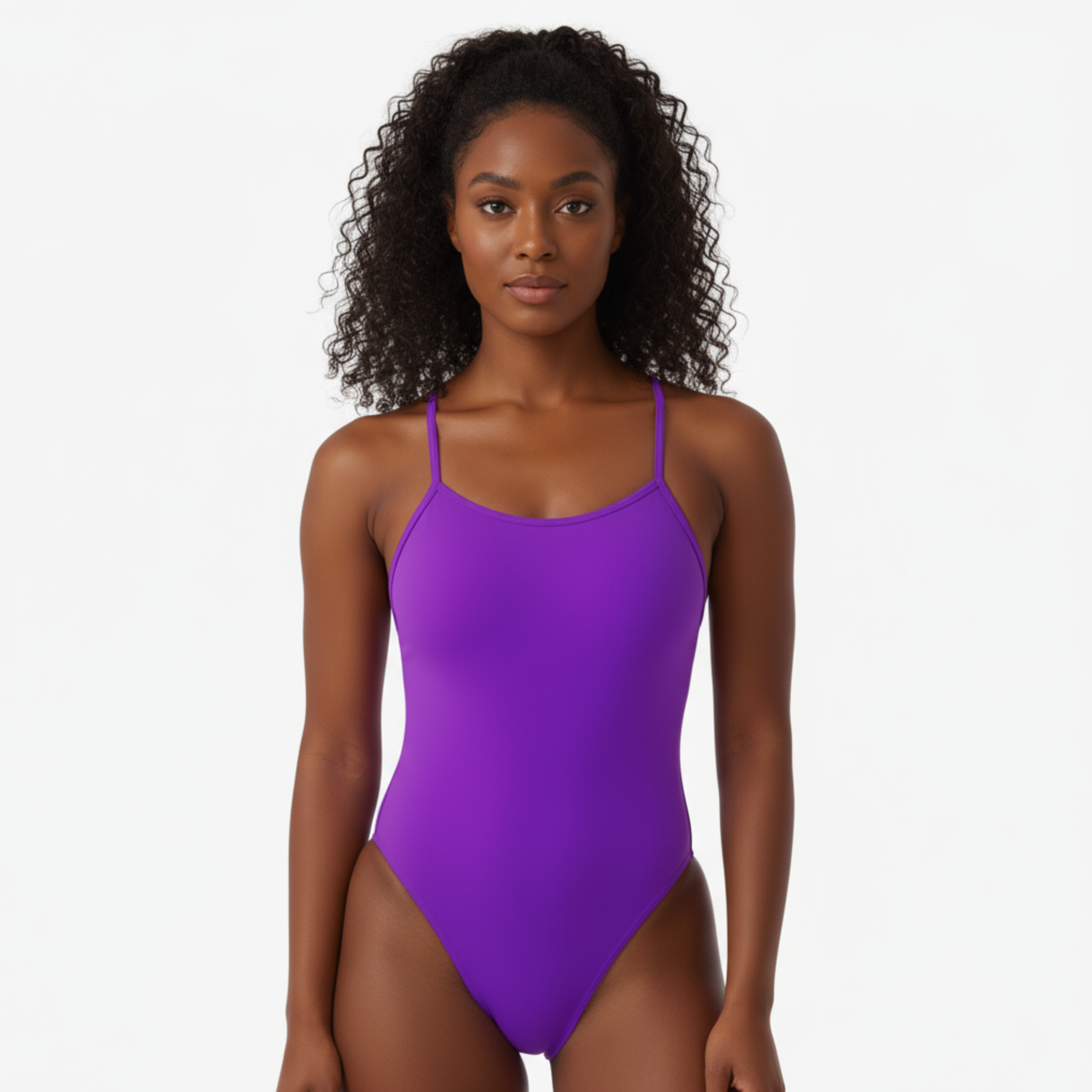 open back performance swimsuit for women
