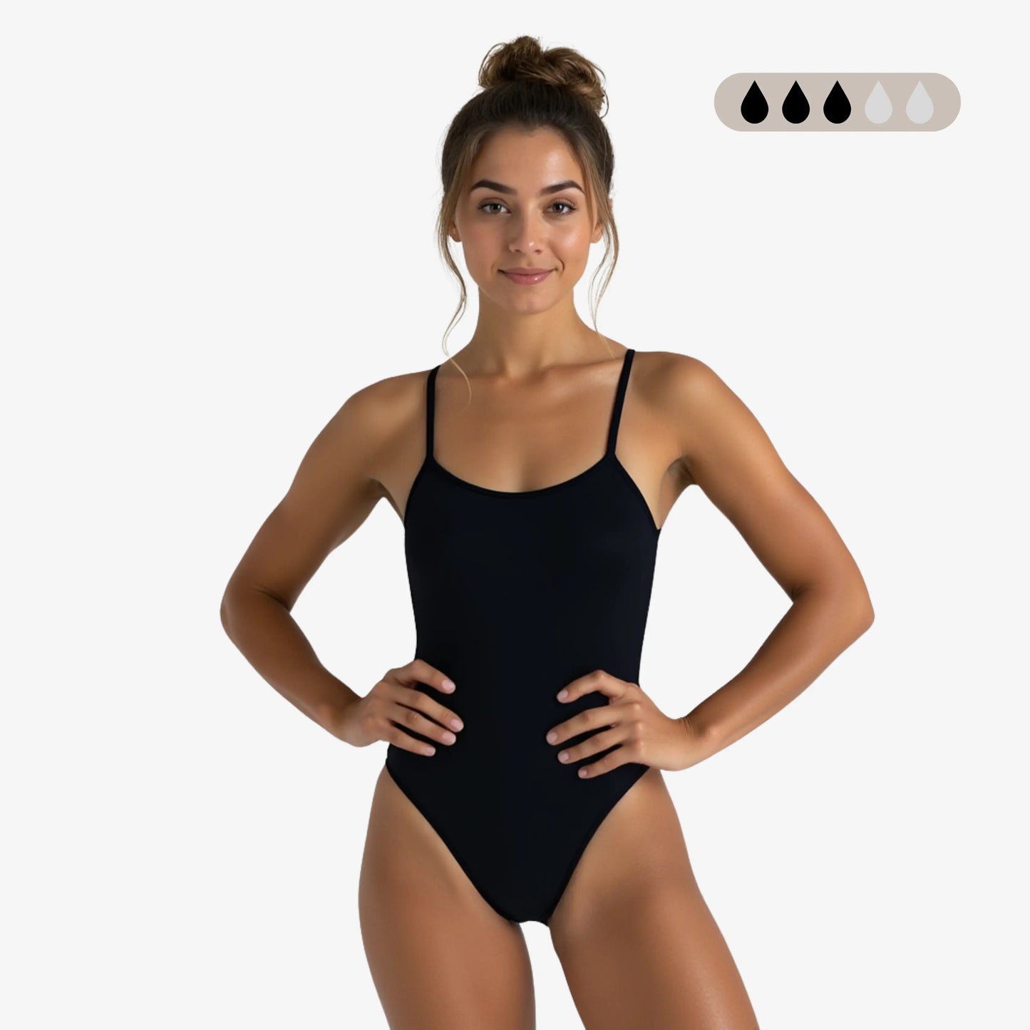 Norca SecureFlo Onyx X-Back: Period Swimsuit - Norca Athletic Swimwear | Norca Natation Inc.