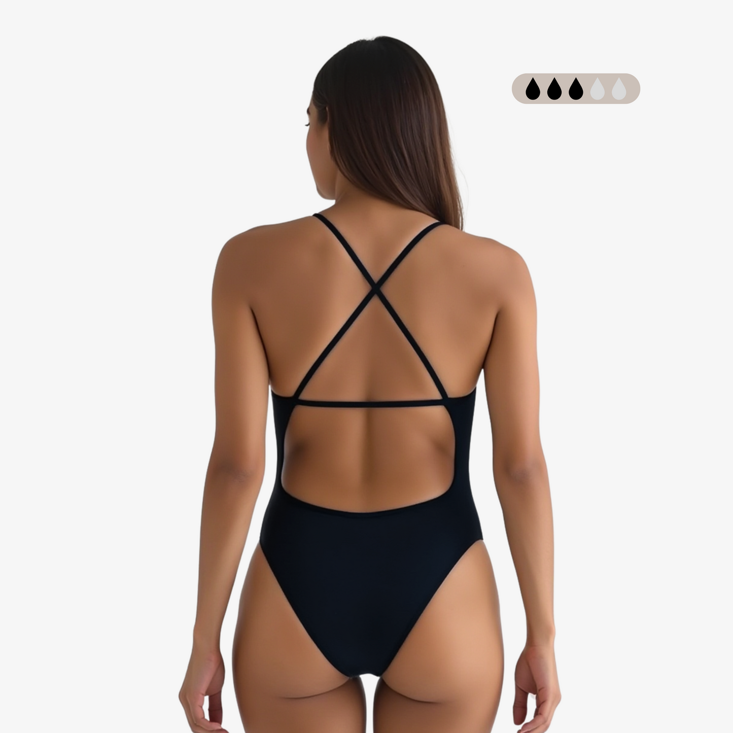 Norca SecureFlo Onyx XBack Period Proof Swimsuit