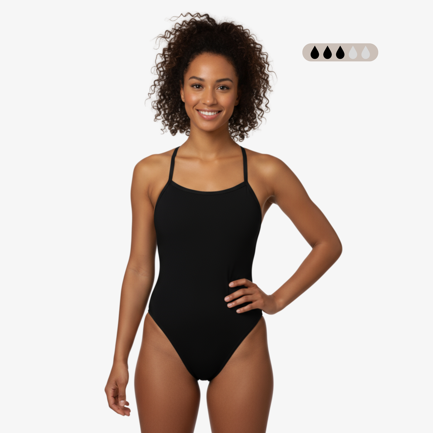 Norca SecureFlo Onyx Tie-Back Period Swimwear