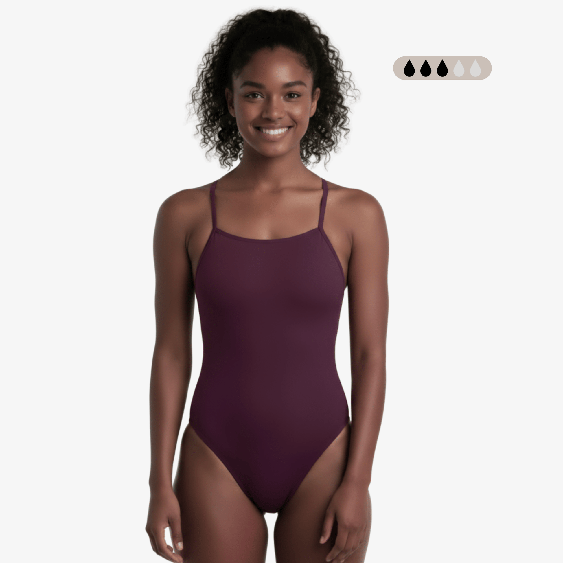 Norca SecureFlo Merlot Cross-Strap Performance Period Swimsuit