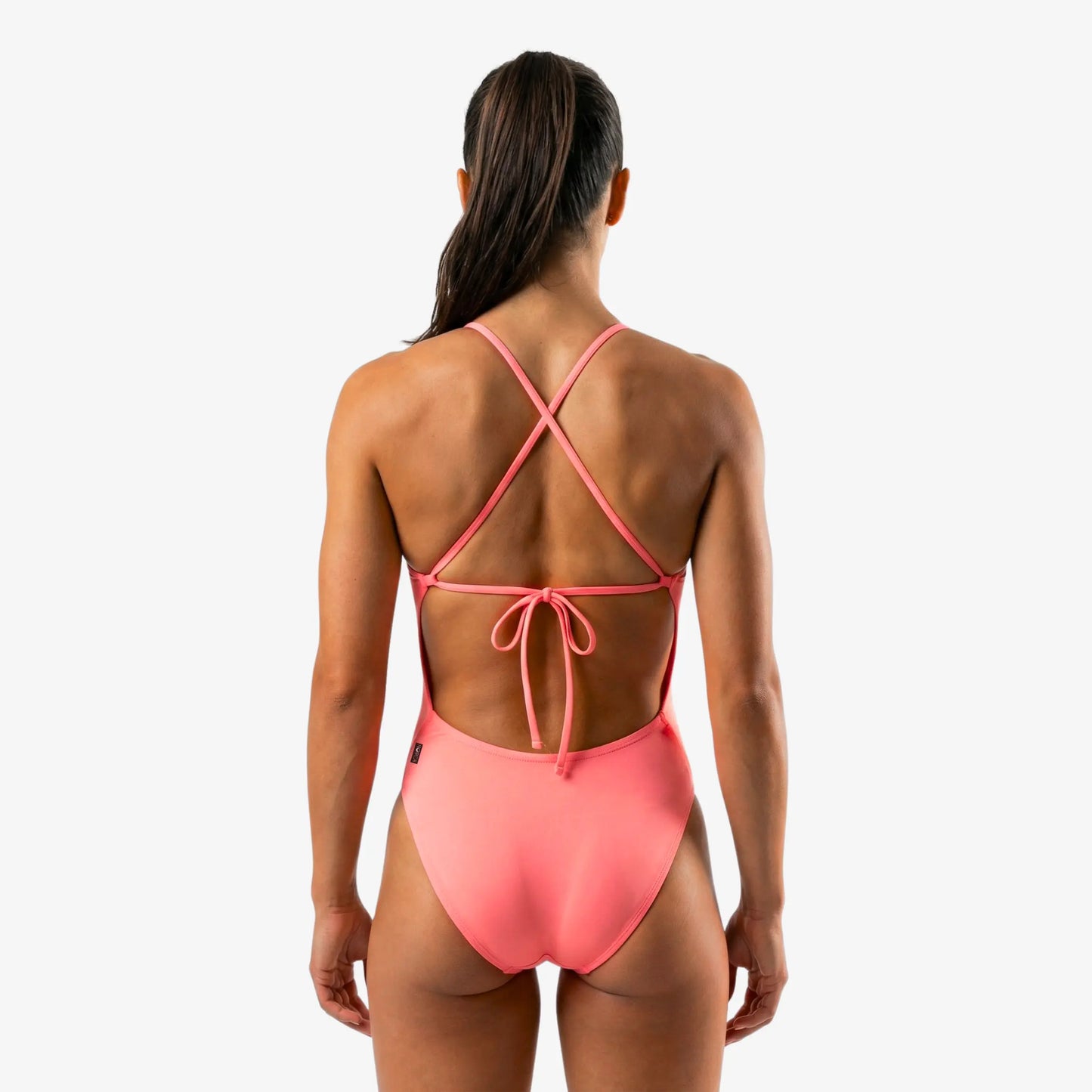 Coral Tie-Back Performance Training Swimsuit by Norca