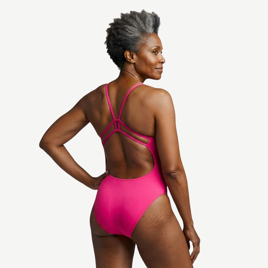 Moi J'Nage – Les Roses Givrées Luxe-Back Swimsuit - Norca Athletic Swimwear