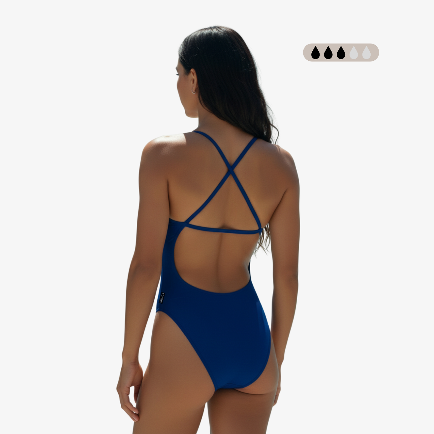 SecureFlo Cobalt X-Back Period Training Swimsuit - Norca Athletic Swimwear 