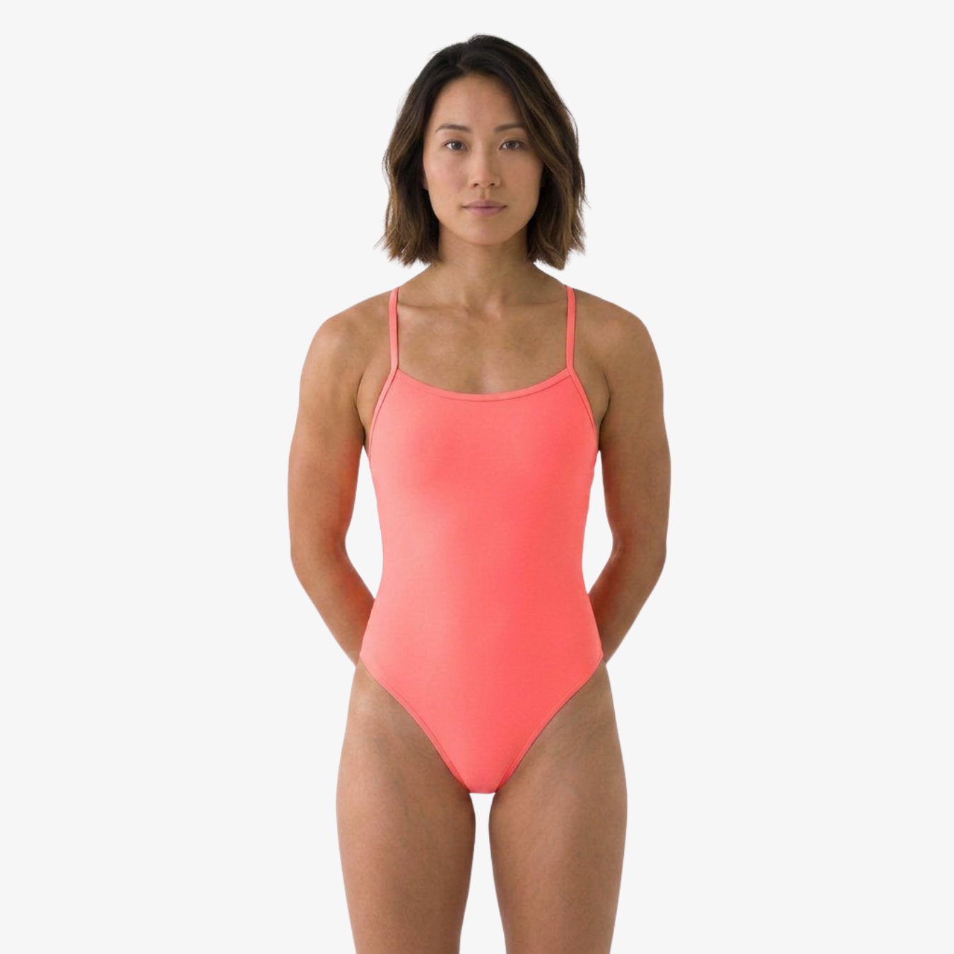 Coral Tie-Back One-Piece Training Swimsuit by Norca - Norca Athletic Swimwear 