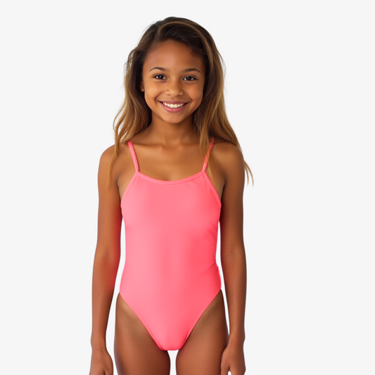 Norca Girls Coral Tie-Back Training Swimsuit - Norca Athletic Swimwear | Norca Natation Inc. Norca Athletic Swimwear | Norca Natation Inc.
