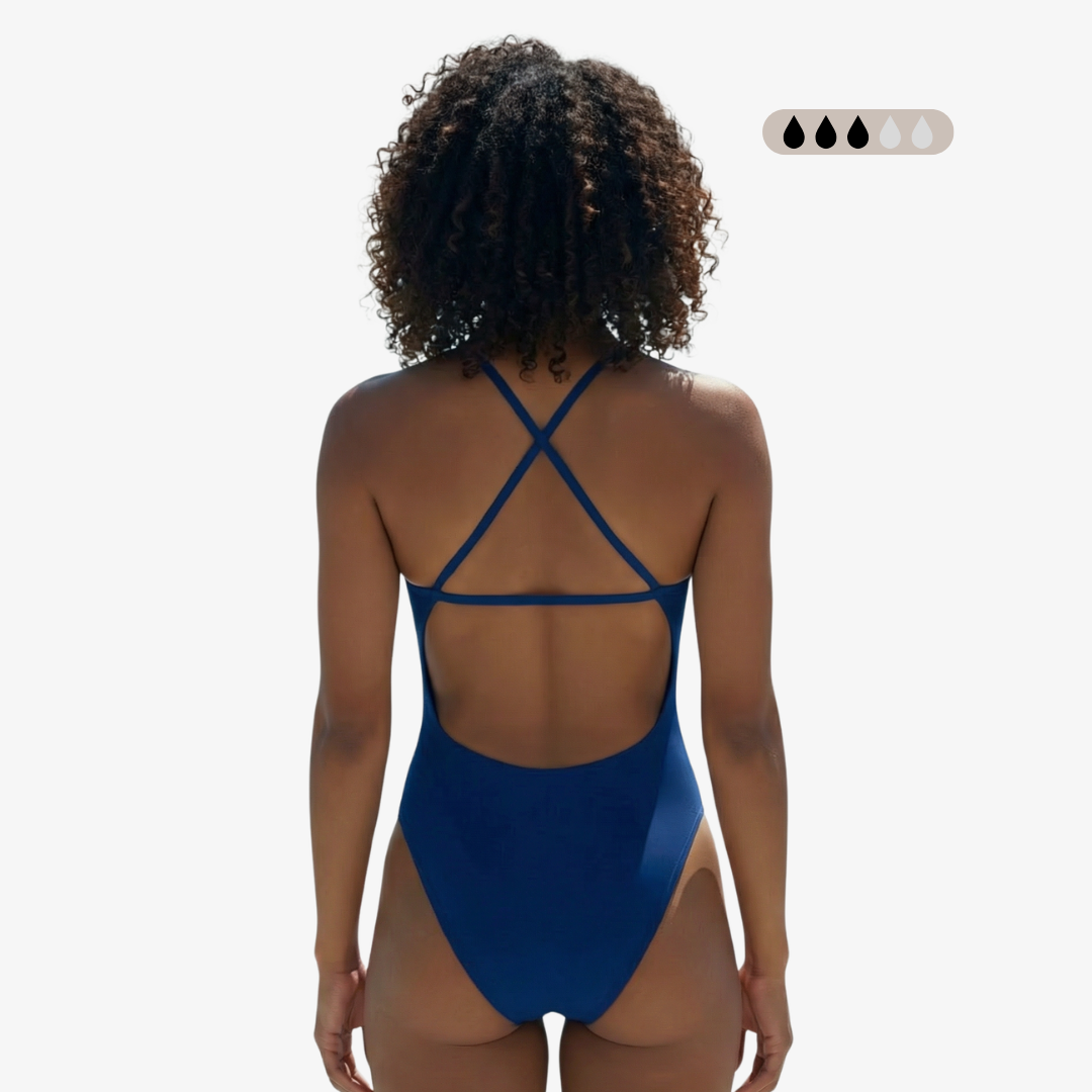 SecureFlo Cobalt X-Back Period Training Swimsuit - Norca Athletic Swimwear 