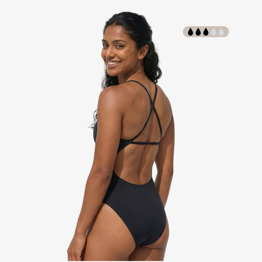 SecureFlo Onyx X-Back Period Training Swimsuit by Norca - Norca Athletic Swimwear 