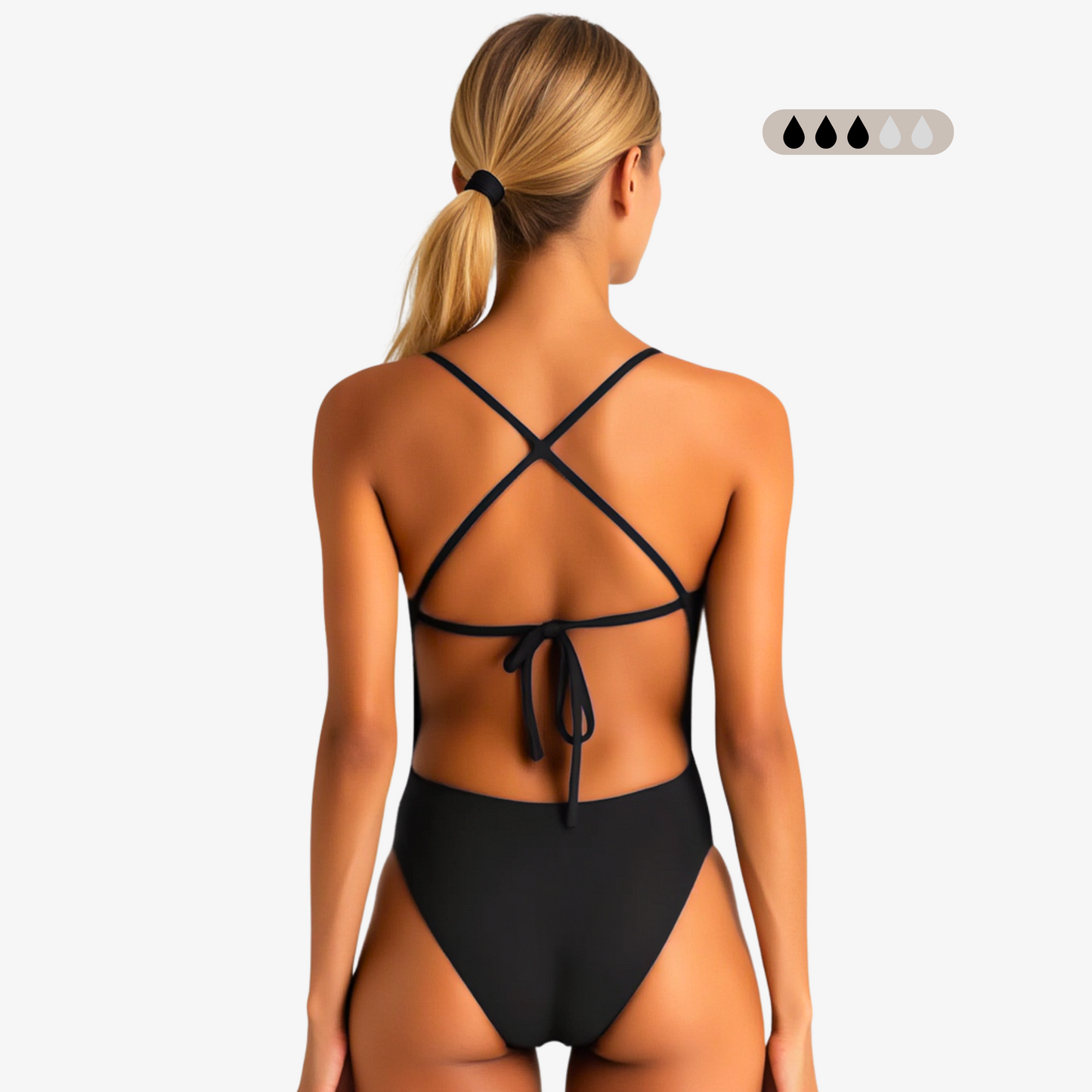 Norca SecureFlo Onyx TieBack Swimsuit