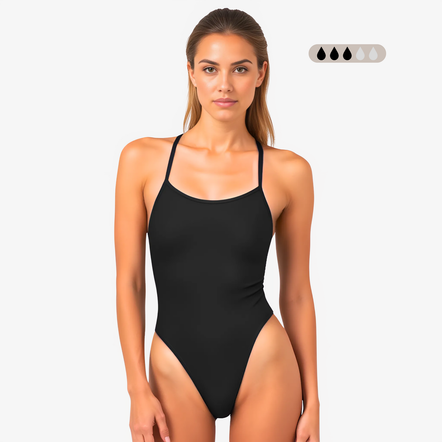 Norca SecureFlo Onyx Tie-Back: Period Swimsuit - Norca Athletic Swimwear | Norca Natation Inc.