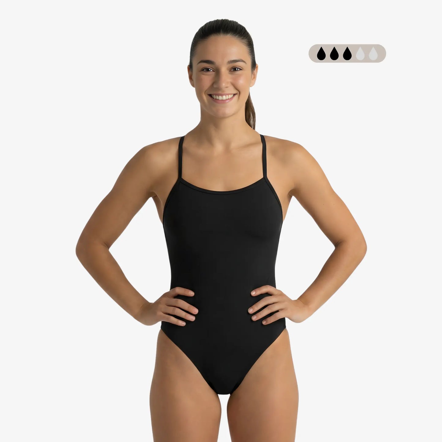 SecureFlo Onyx Open-Back Swimsuit
