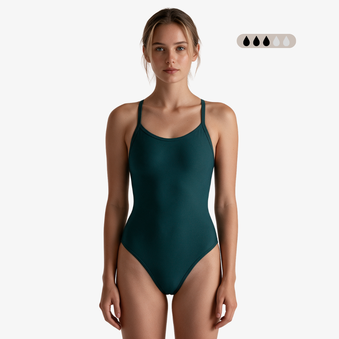 SecureFlo Palm Open-Back Period Swimsuit by Norca