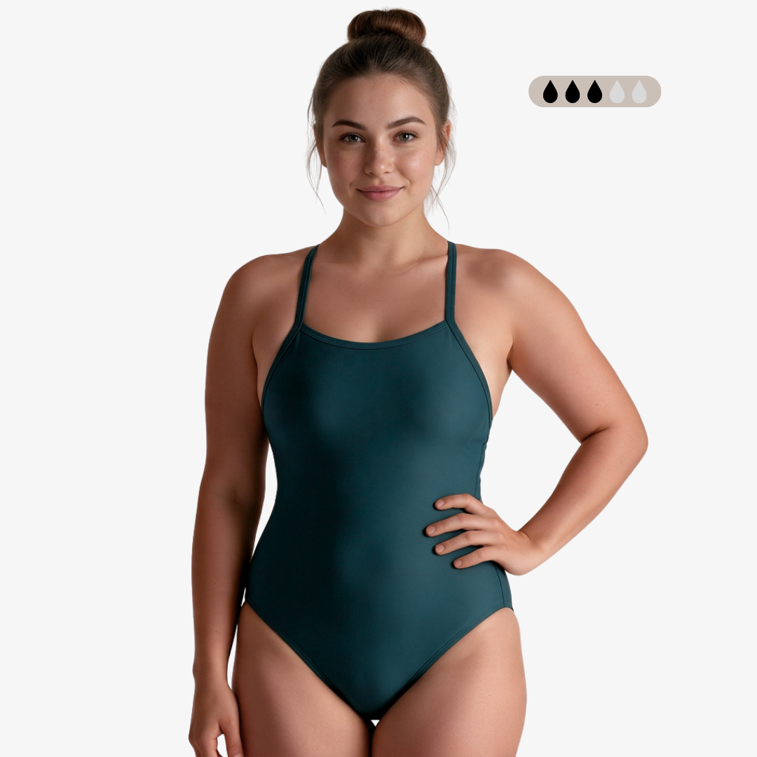 SecureFlo Palm Open-Back Period Swimsuit by Norca
