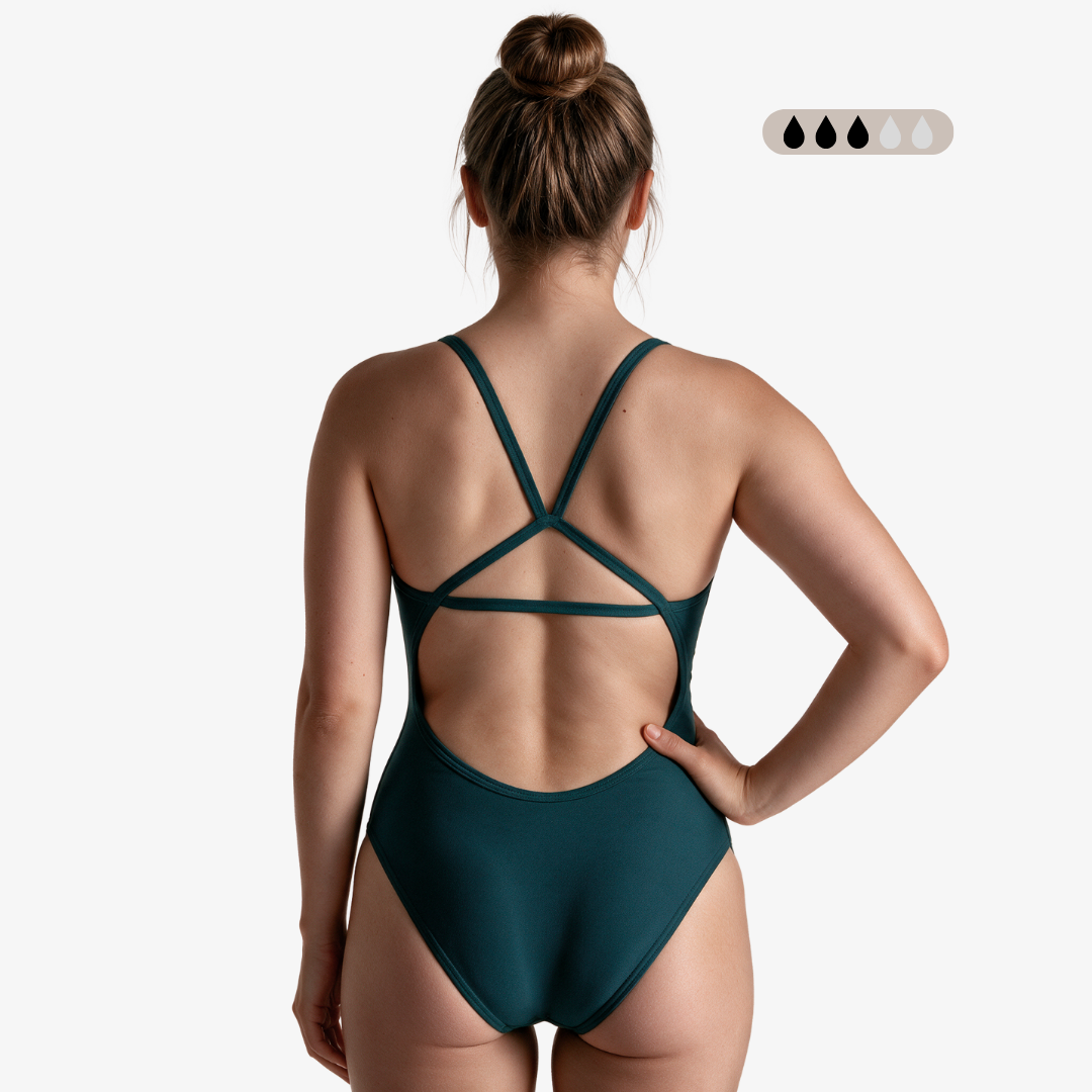 SecureFlo Palm Open-Back Period Swimsuit by Norca