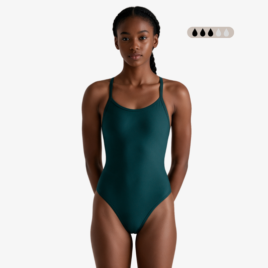SecureFlo Palm Open-Back Period Swimsuit by Norca