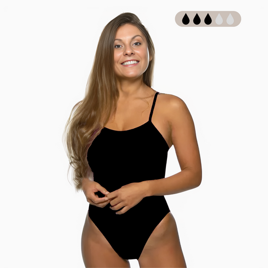 SecureFlo Onyx X-Back One-Piece: Period-Proof Swimsuit