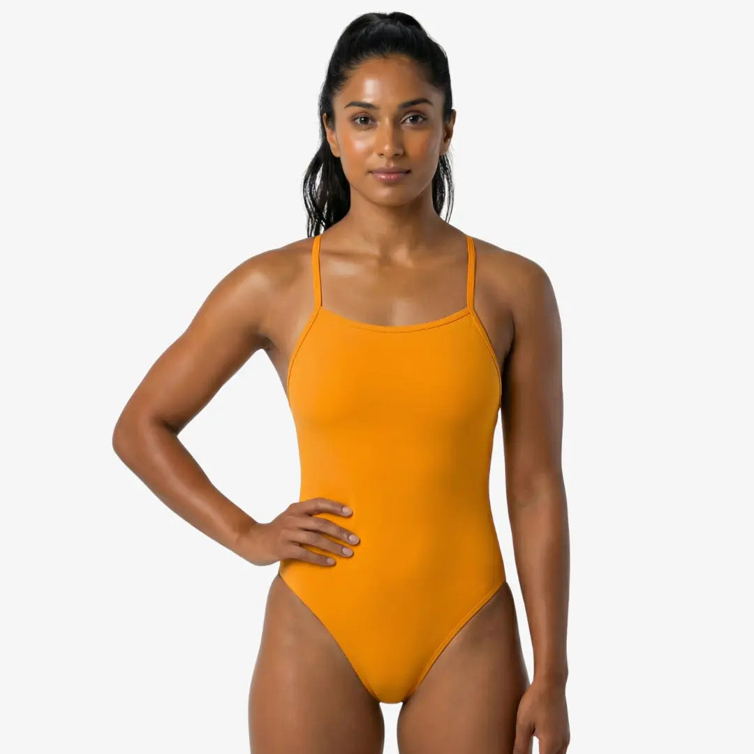 Sunset Open-Back Performance Training Swimsuit