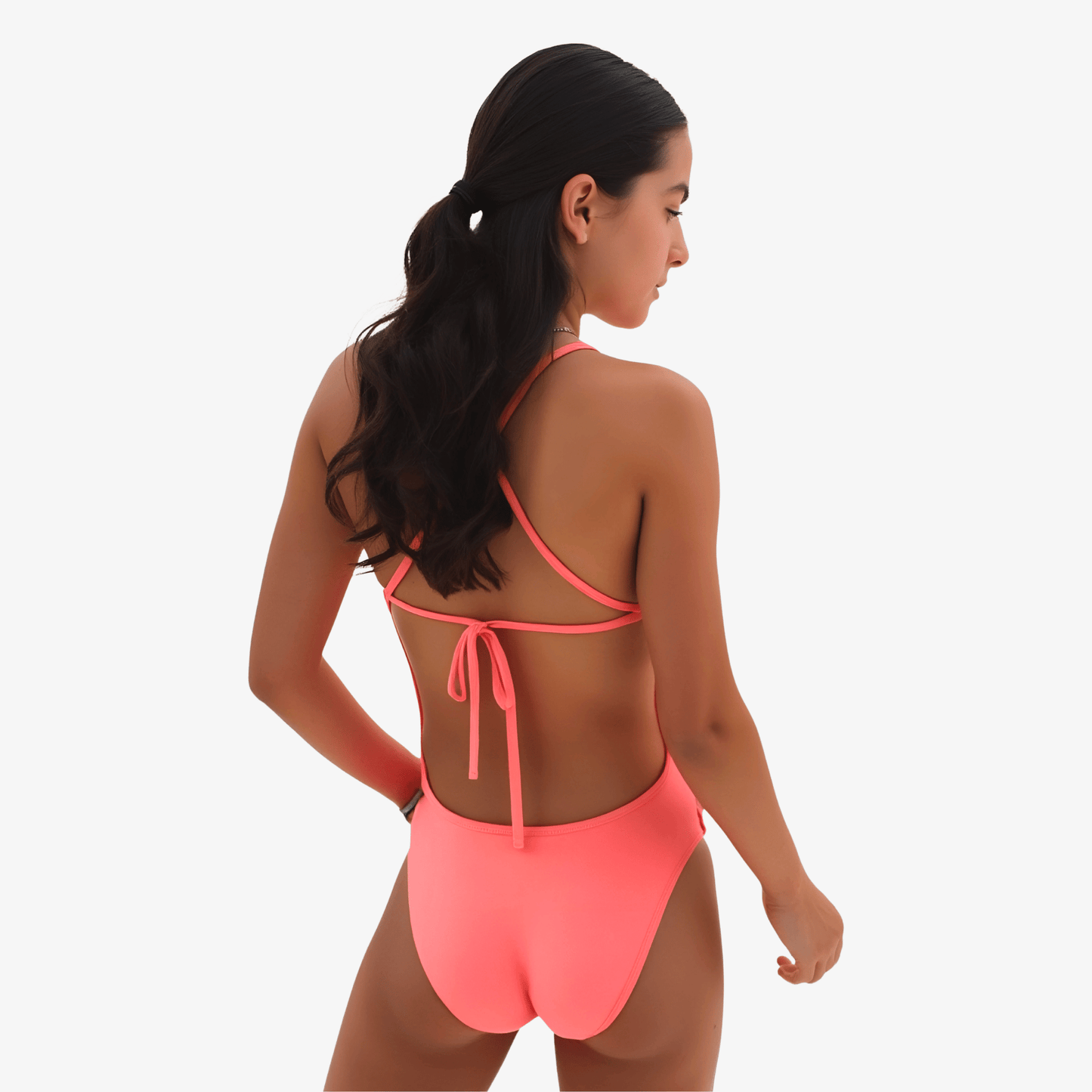 Coral Tie - Back Women’s Training Swimsuit by Norca - Norca Athletic Swimwear | Norca Natation Inc.