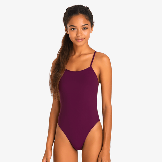 Merlot Tie - Back One - Piece Training Swimsuit by Norca - Norca Athletic Swimwear | Norca Natation Inc. Norca Athletic Swimwear | Norca Natation Inc.