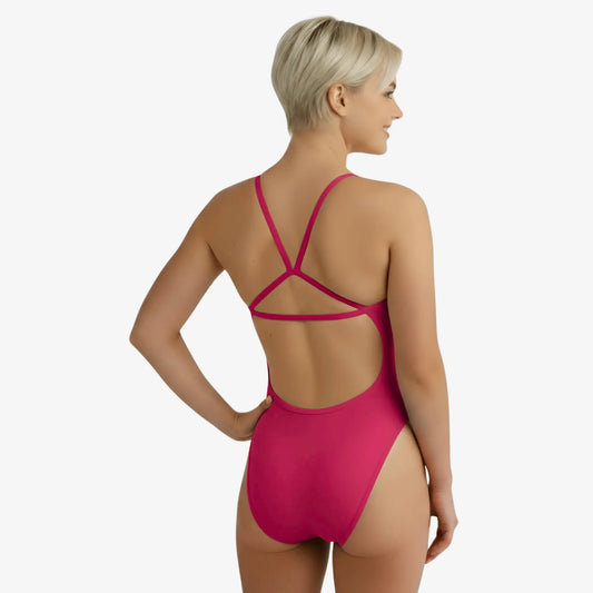 Berry Open-Back One-Piece Women's Performance Swimsuit by Norca - Norca Athletic Swimwear | Norca Natation Inc.