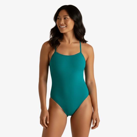 Jade Luxe Back One-Piece Swimsuit - Norca Athletic Swimwear 