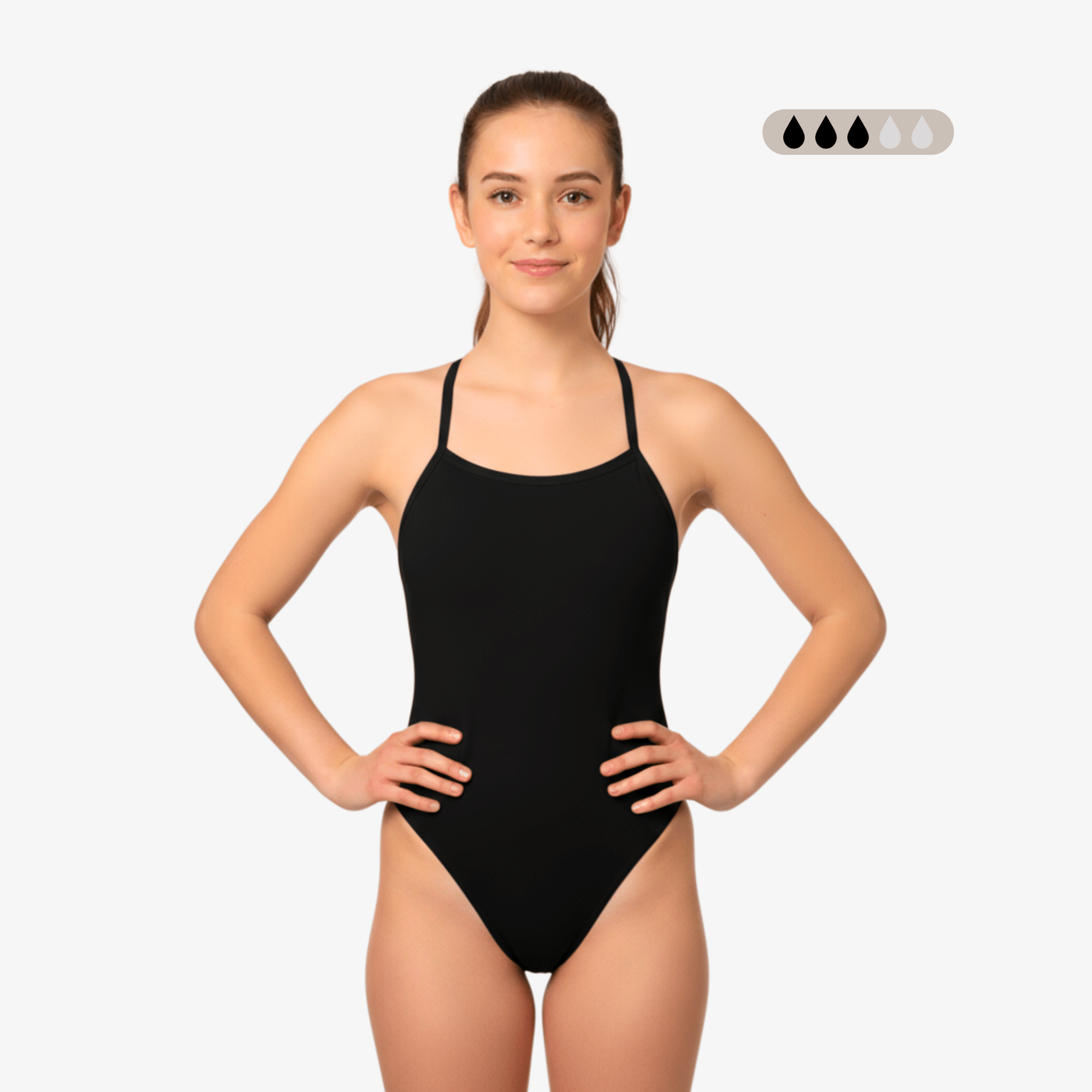 SecureFlo Onyx Tie - Back Period Swimsuit by Norca - Norca Athletic Swimwear | Norca Natation Inc.