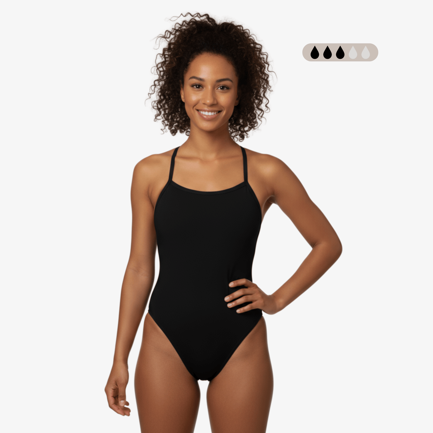 SecureFlo Onyx Tie - Back Period Swimsuit by Norca - Norca Athletic Swimwear | Norca Natation Inc.