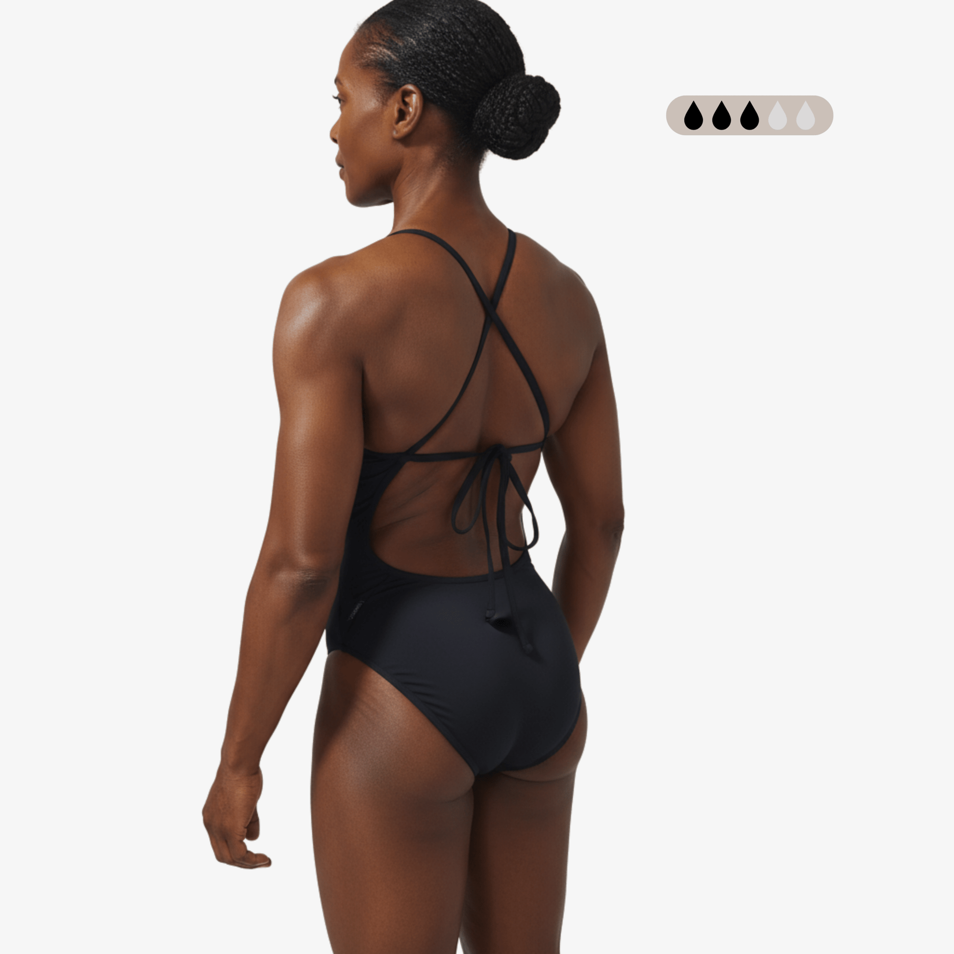 SecureFlo Onyx Tie - Back Period Swimsuit by Norca - Norca Athletic Swimwear | Norca Natation Inc.
